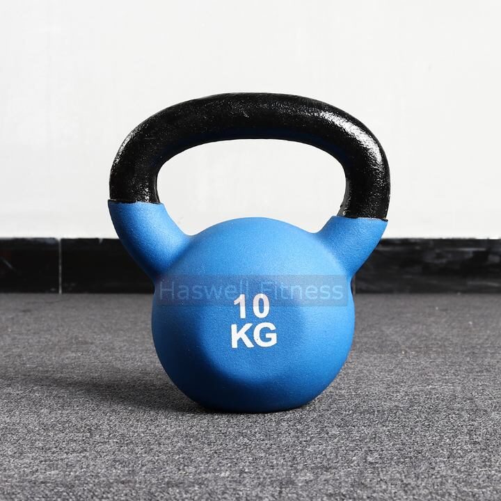 haswell fitness k1201c kgs colorful plastic dipping vinyl coated kettlebell 10kg