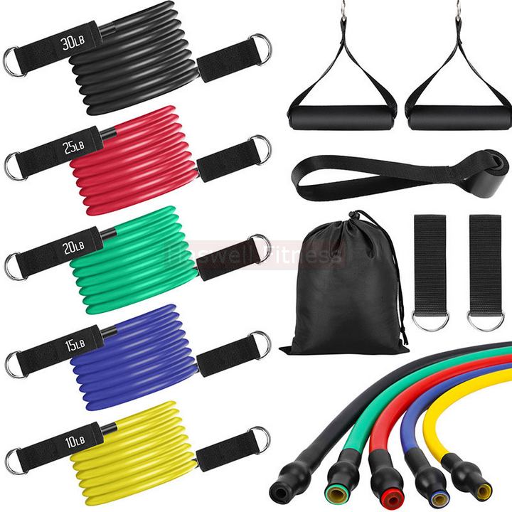 slt haswell fitness tlg s1 latex resistance tube bands set 100 lbs